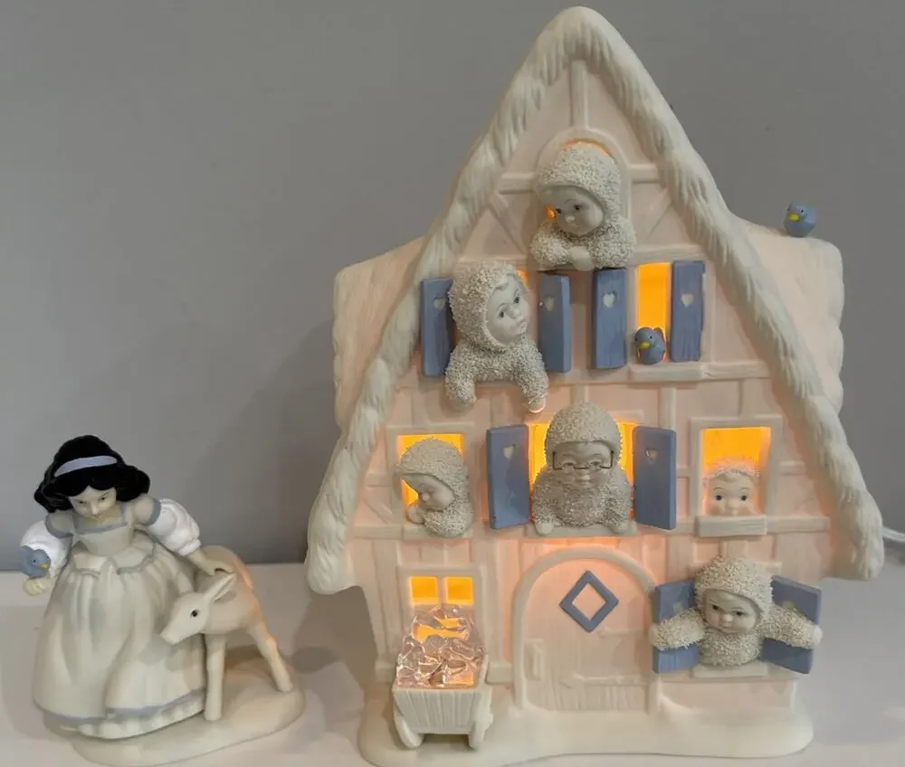 Dept 56 Snowbabies Snow White Seven Snowbabies Lighted House LE Box